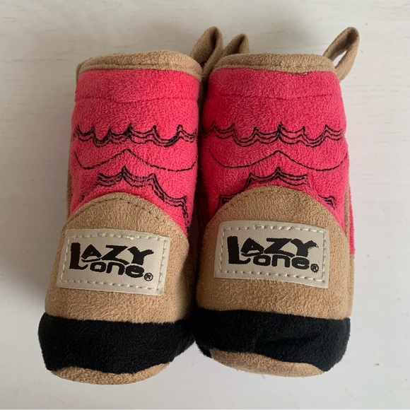 Lazy One Western Cowgirl Soft Sherpa Lined Baby Boot Slippers Sz Infant XS 1-3 - Picture 4 of 7